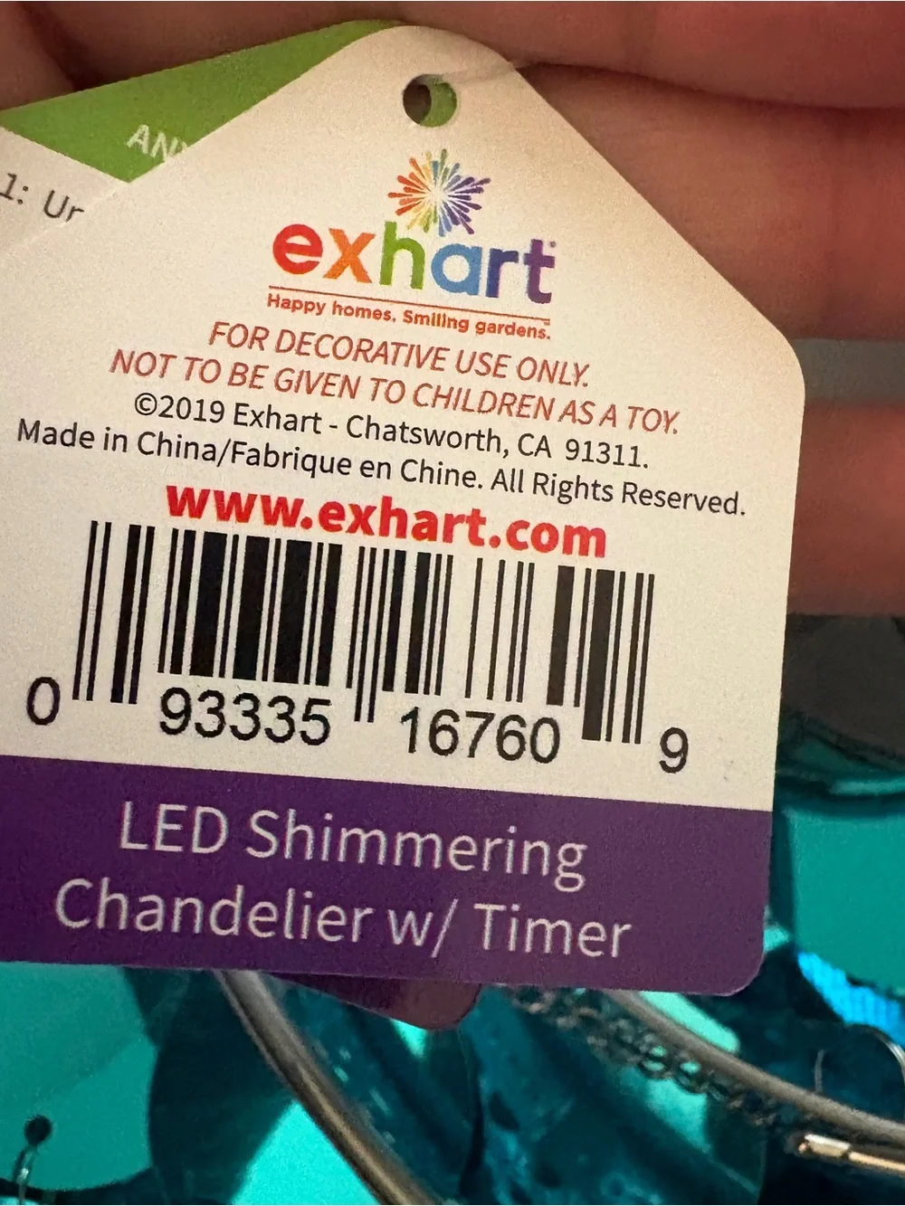 Anywhere Lighting LED Blue Shimmer Chandelier Coloring Changing Boho
